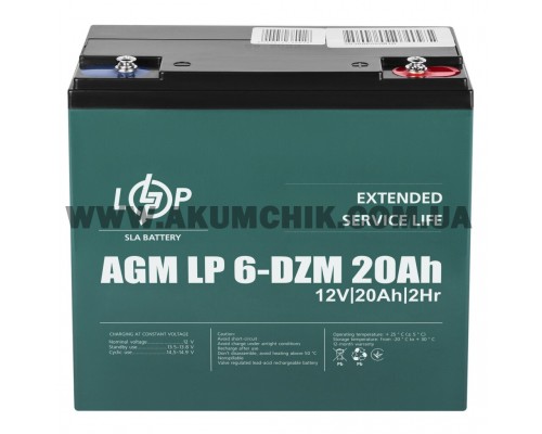 Тяговий свинцево-кислотний акумулятор LP 6-DZM-20 Ah