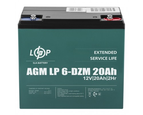 Тяговий свинцево-кислотний акумулятор LP 6-DZM-20 Ah
