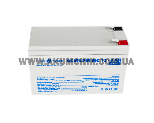 Акумулятор мультигелевий LogicPower LPM-MG12-9 AH, 12В, 9Аг 6555