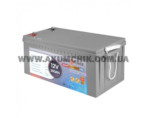 Акумулятор гелевий LogicPower LPN-GL12-200 AH, 12В, 200Аг