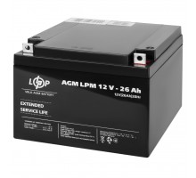 Аккумулятор LogicPower AGM LPM 12V - 26 Ah, 12В, 26Ач