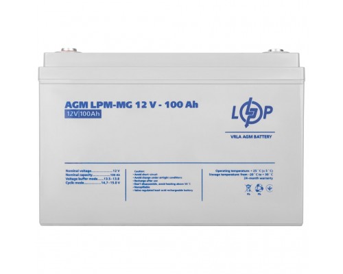 Акумулятор мультигелевий LogicPower LPM-MG 12V - 100 Ah