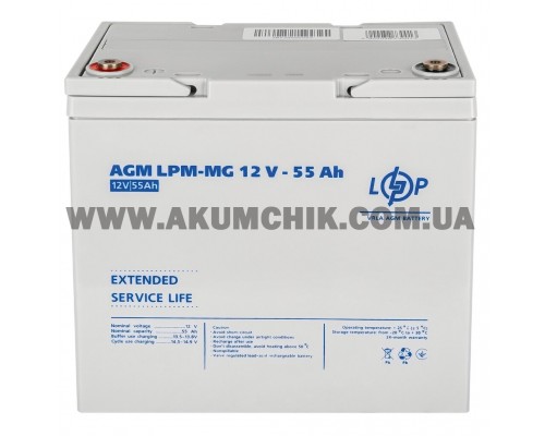 Акумулятор мультигелевий LogicPower LPM-MG 12V - 55 Ah