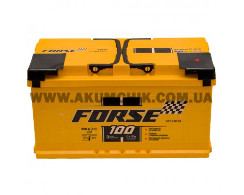 Акумулятор автомобільний 100Ah-12V Forse (353х175х190), R, EN850 3137