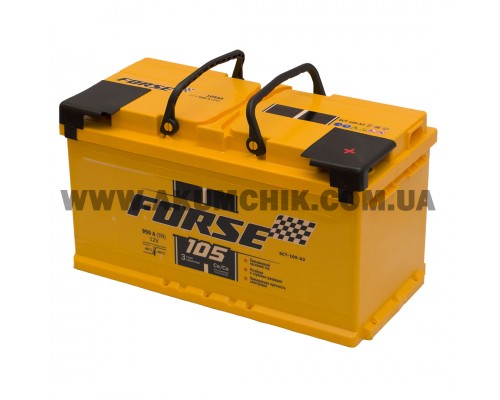 Акумулятор автомобільний 105Ah-12V Forse (353х175х190), R, EN950 3356