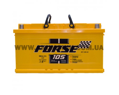 Акумулятор автомобільний 105Ah-12V Forse (353х175х190), R, EN950 3356