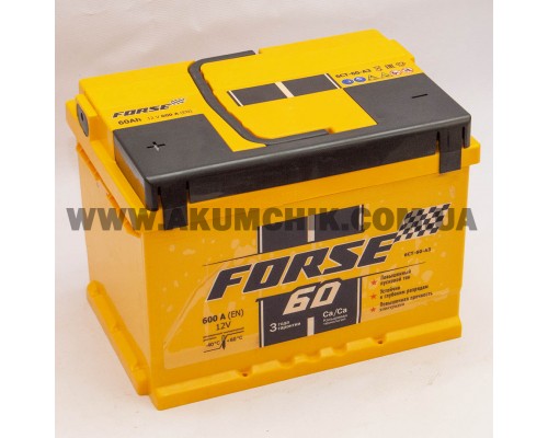 Акумулятор автомобільний 60Ah-12V Forse (242х175х190), L, EN600 3120
