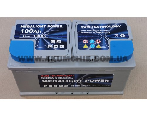Аккумуляторна батарея MONBAT Megalight Power 12V 100Ah AGM
