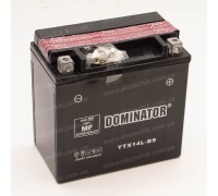 Аккумулятор мотоциклетный 14Ah-12v YTX14L-BS Dominator (150х87х145) AGM, R, EN180