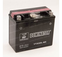 Акумулятор мотоциклетний 20Ah-12v YTX20L-BS Dominator (175х87х155) AGM, R, EN270