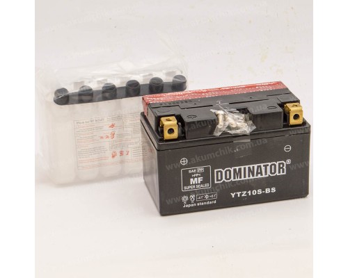 Акумулятор мотоциклетний 10Ah-12v YTZ10S-BS Dominator (150х87х95) AGM, L, EN130
