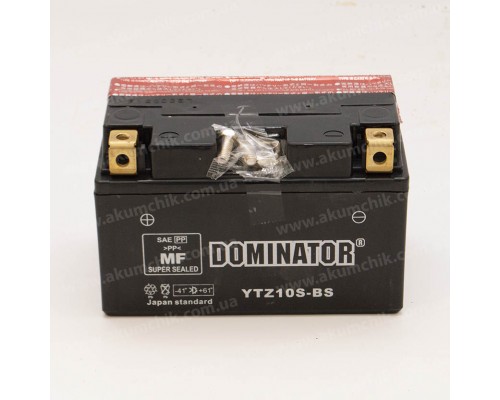Акумулятор мотоциклетний 10Ah-12v YTZ10S-BS Dominator (150х87х95) AGM, L, EN130