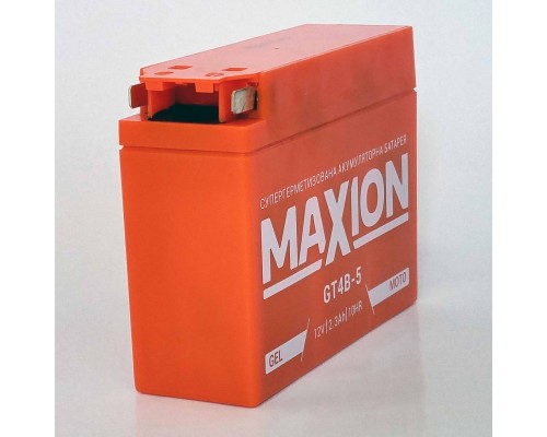 Акумулятор мотоциклетний 2,3Ah-12v Maxion GT4B-5 (114х39х87) GEL, EN30 0866
