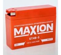 Акумулятор мотоциклетний 2,3Ah-12v Maxion GT4B-5 (114х39х87) GEL, EN30