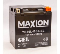 Акумулятор мотоциклетний 30Ah-12v Maxion YTX30L-BS (150х87х105) GEL, R, EN270