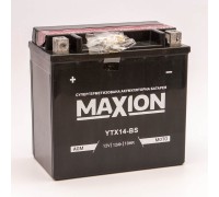Акумулятор мотоциклетний 12Ah-12v Maxion YTX14-BS (150х87х145) AGM сухозаряджений, L, EN200