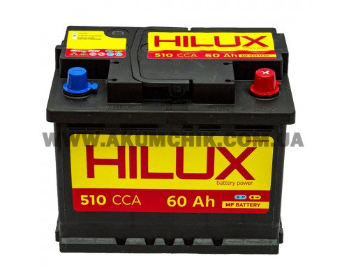 Акумулятор автомобільний 60Ah-12V HILUX (242х175х190), R, EN510 2939