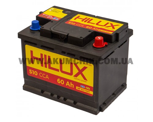 Акумулятор автомобільний 60Ah-12V HILUX (242х175х190), R, EN510 2939