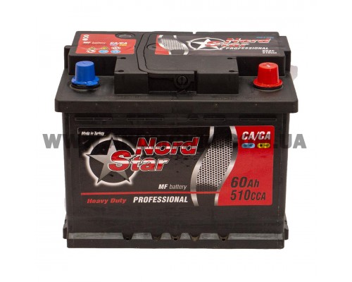 Акумулятор автомобільний 60Ah-12V Nordstar (242х175х190), R, EN510