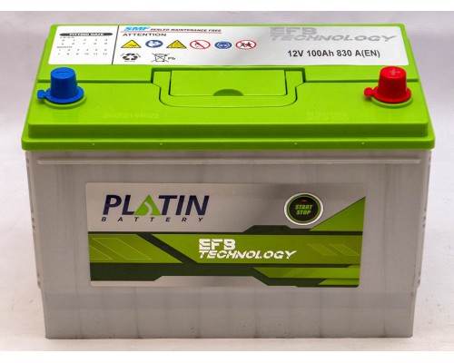 Акумулятор автомобільний 100Ah-12v Platin EFB Start Stop (303х173х225) asia, R, EN830