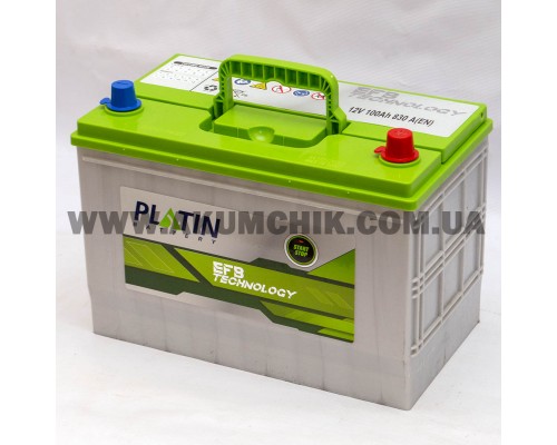 Акумулятор автомобільний 100Ah-12v Platin EFB Start Stop (303х173х225) asia, R, EN830