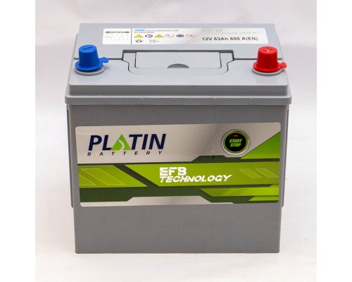Акумулятор автомобільний 63Ah-12v Platin EFB Start Stop (232х173х225) asia, R, EN600 3669