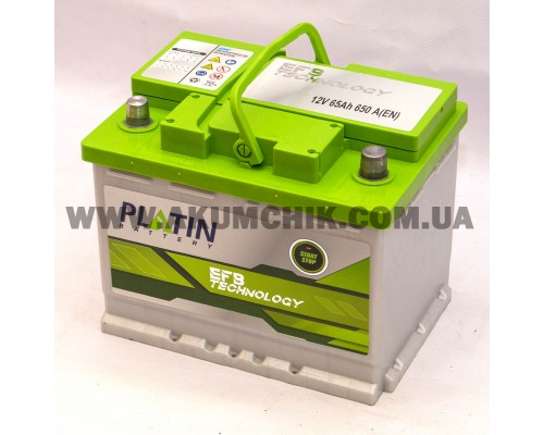 Акумулятор автомобільний 65Ah-12v Platin EFB Start Stop (242х175х190), R, EN650