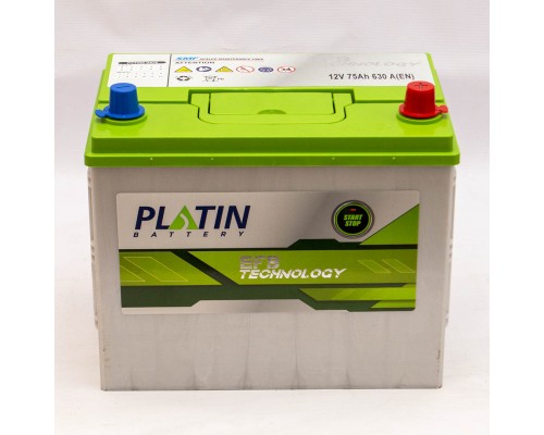 Акумулятор автомобільний 75Ah-12v Platin EFB Start Stop (260х173х225) asia, R, EN630 3670