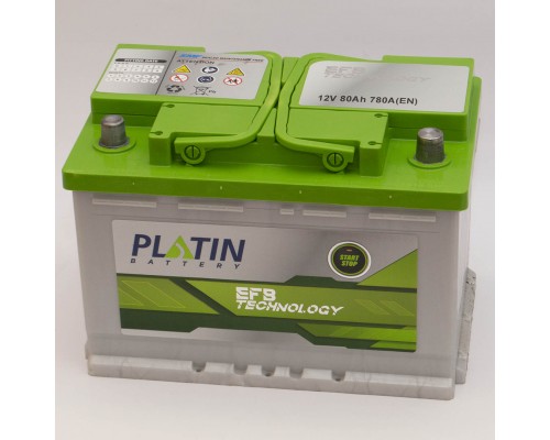 Акумулятор автомобільний 80Ah-12V Platin EFB Start Stop (278х175х190), R, EN780