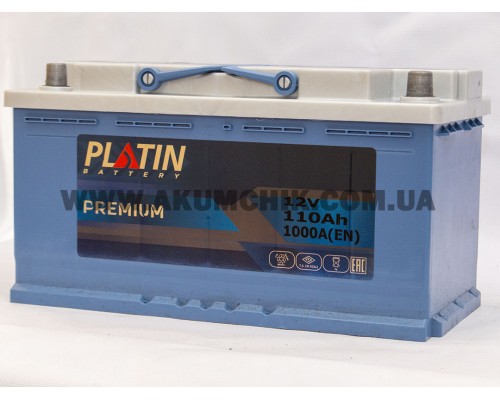 Акумулятор автомобільний 110Ah-12V Platin PRO (355х175х190), R, EN1000 1360
