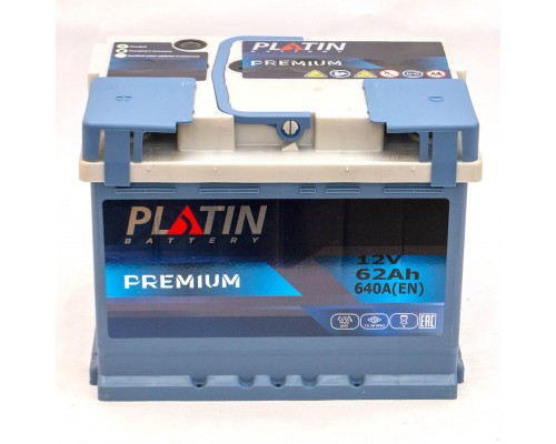 Акумулятор автомобільний 62Ah-12V Platin Pemium (242х175х190), L, EN640 0419