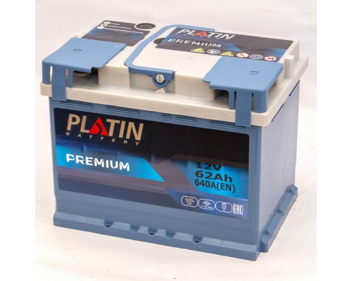 Акумулятор автомобільний 62Ah-12V Platin Pemium (242х175х190), L, EN640 0419