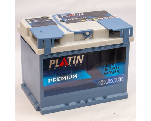 Акумулятор автомобільний 62Ah-12V Platin Pemium (242х175х190), L, EN640 0419