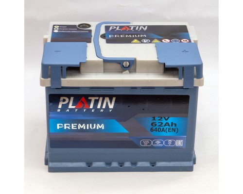 Акумулятор автомобільний 62Ah-12V Platin Pemium (242х175х190), R, EN640 2096