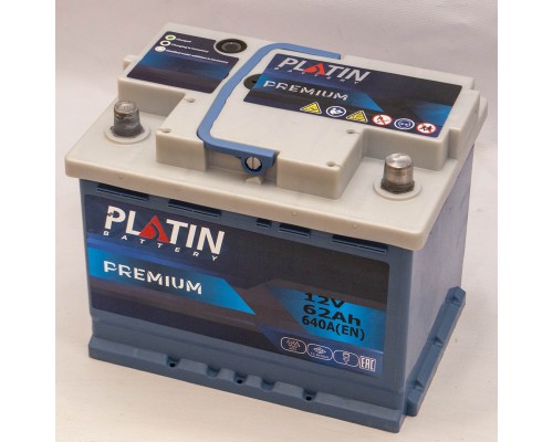Акумулятор автомобільний 62Ah-12V Platin Pemium (242х175х190), R, EN640 2096