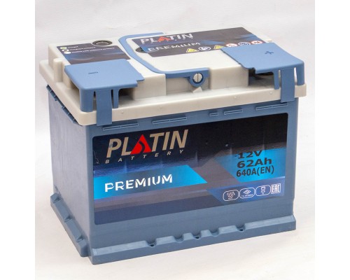 Акумулятор автомобільний 62Ah-12V Platin Pemium (242х175х190), R, EN640 2096