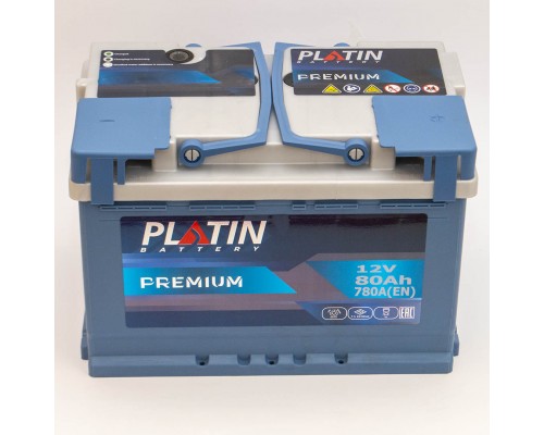 Акумулятор автомобільний 80Ah-12V Platin Premium (278х175х190), R, EN780 2422