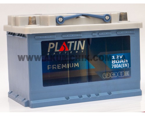 Акумулятор автомобільний 80Ah-12V Platin Premium (278х175х190), R, EN780 2422