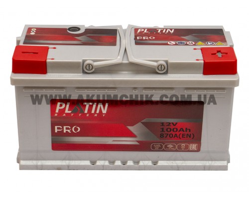 Акумулятор автомобільний 100Ah-12V Platin PRO (355х175х190), R, EN870 3619