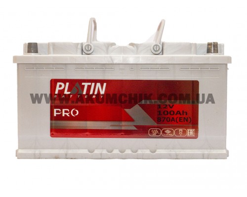 Акумулятор автомобільний 100Ah-12V Platin PRO (355х175х190), R, EN870 3619