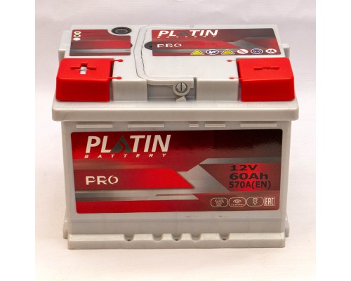 Акумулятор автомобільний 60Ah-12V Platin PRO (242х175х190), L, EN570 2907