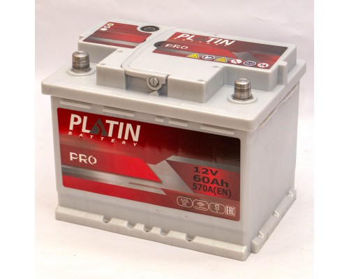Акумулятор автомобільний 60Ah-12V Platin PRO (242х175х190), R, EN570 2908