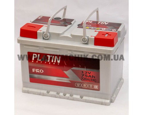 Акумулятор автомобільний 75Ah-12V Platin PRO (278х175х190), R, EN720 3598