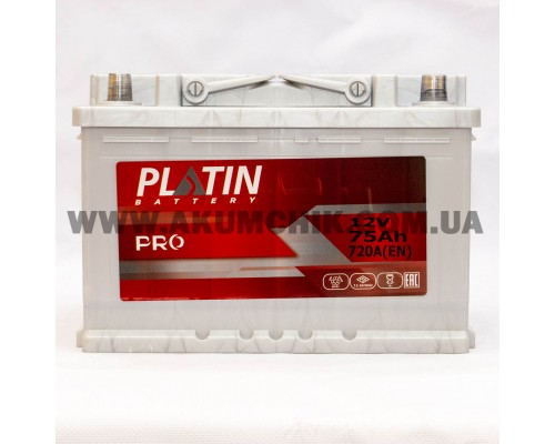 Акумулятор автомобільний 75Ah-12V Platin PRO (278х175х190), R, EN720 3598