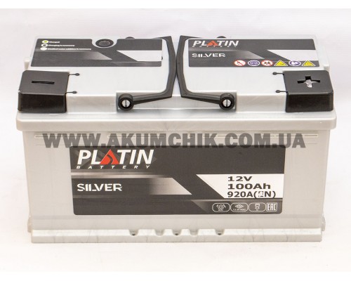 Акумулятор автомобільний 100Ah-12V Platin Silver (355х175х190), R, EN920 2909