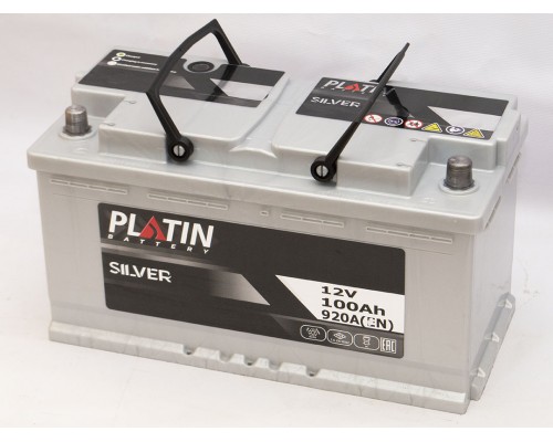 Акумулятор автомобільний 100Ah-12V Platin Silver (355х175х190), R, EN920 2909