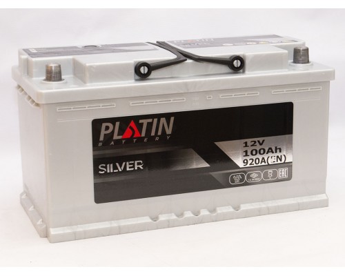Акумулятор автомобільний 100Ah-12V Platin Silver (355х175х190), R, EN920 2909