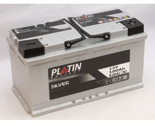 Акумулятор автомобільний 100Ah-12V Platin Silver (355х175х190), R, EN920 2909