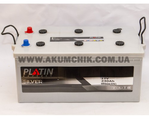Акумулятор автомобільний 240Ah-12V Platin Silver (518х276х240), L, EN1550 2803