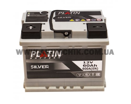 Акумулятор автомобільний 60Ah-12V Platin Silver (242х175х190), L, EN600 3039